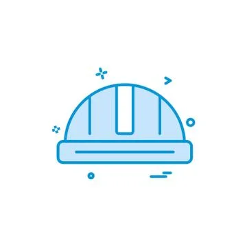 Helmet labour icon vector design icon Ilustración de archivo