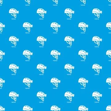 Helmet pattern vector seamless blue Stock Illustration