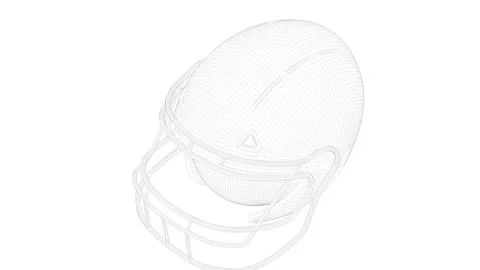 Helmet Perspective View Wireframe Stock Illustration