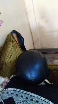The helmet 库存照片