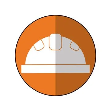 Helmet protective head construction security shadow Stock Illustration