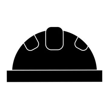 Helmet protective head construction security pictogram Stock Illustration
