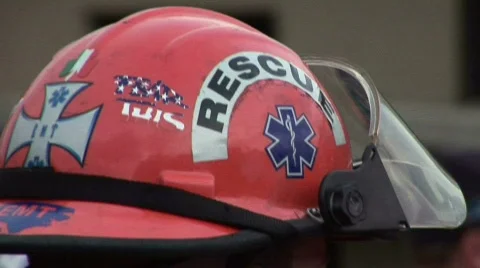 Helmet rescue Stock Footage 307764