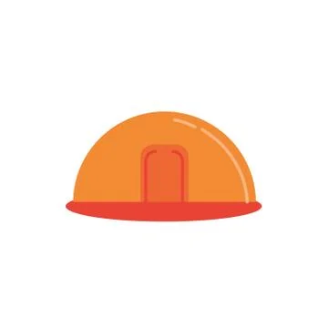 Helmet security construction accessory icon Stock Illustration