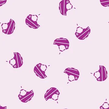 Helmet snowboard glyph seamless pattern Stock Illustration