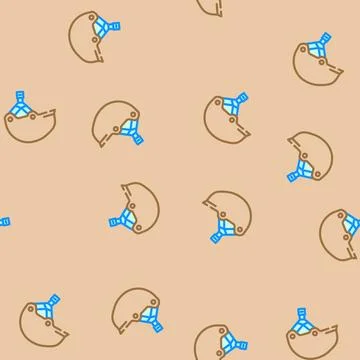 Helmet snowboard vector seamless pattern Illustrazione stock