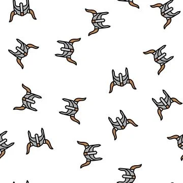 Helmet viking warrior vector seamless pattern Stock Illustration