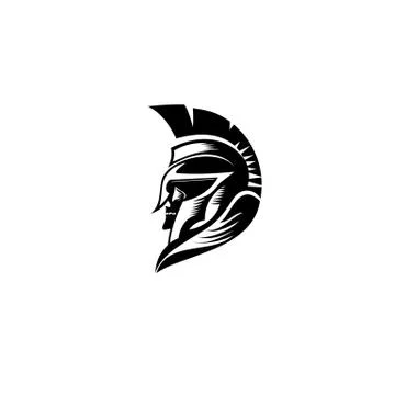 Helmet of warrior logo vector illustration Stock Illustration