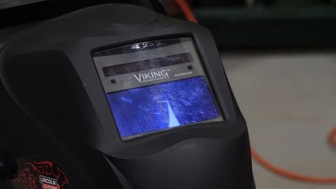Helmet Welding Stock Footage 87125985