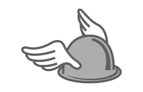 Helmet with wings 스톡 일러스트