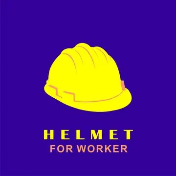 Helmet for worker flat vector design Stock Illustration
