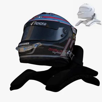 Helmets 2017 Formula 1 3D Model
