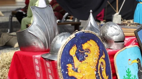 Helmets and Shields Stock Footage 41455562