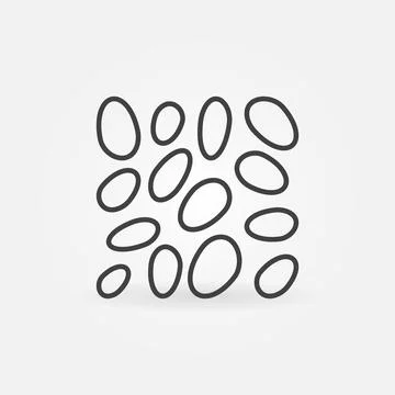 Helminth Eggs vector Parasitic Worms concept line icon or symbol Stock-Illustration