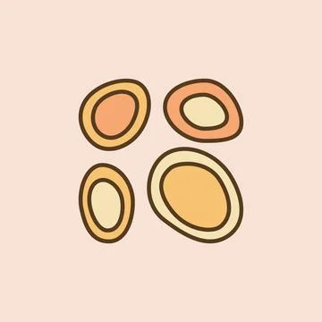 Helminth Larvae vector Parasites concept colored icon Stock Illustration