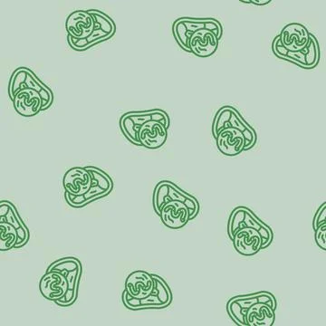 Helminth meat parasite line vector seamless pattern Stockillustratie