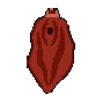 Helminth parasite pixel art vector illustration Stock Illustration