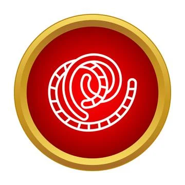 Helminth parasite worm icon representing infection and disease Stock Illustration