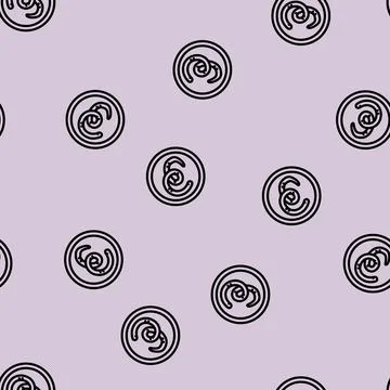Helminth worm parasite line vector seamless pattern イラスト素材