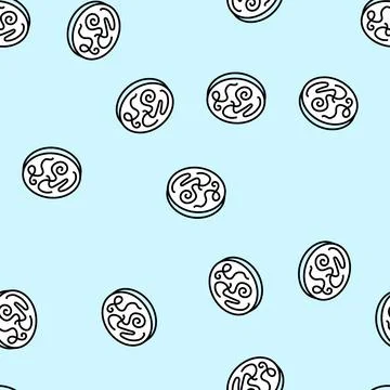 Helminth worm parasite vector seamless pattern Stockillustratie