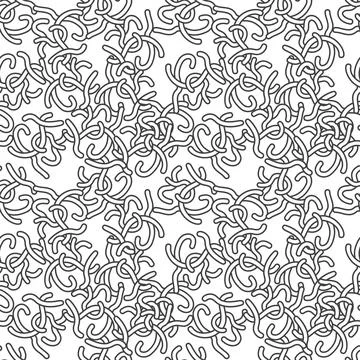 Helminths concept vector Seamless Pattern in thin line style Illustration
