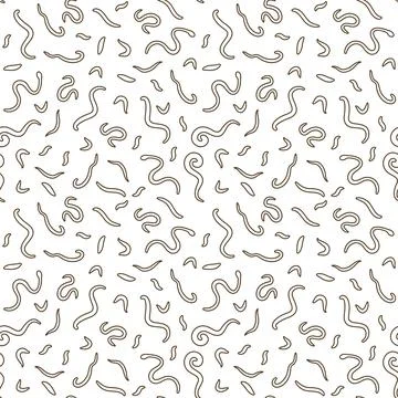 Helminths vector concept minimal linear Seamless Pattern Stock Illustration