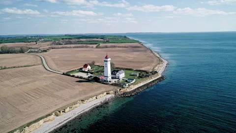 Helnaes Lighthouse Video stock 263136801