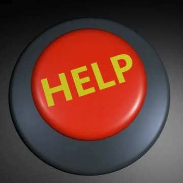"help" 3d button Stock Illustration