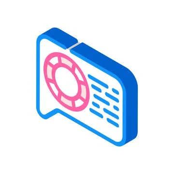 Help and advice speech isometric icon vector illustration イラスト素材