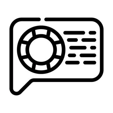 Help and advice speech line icon vector illustration Stock Illustration