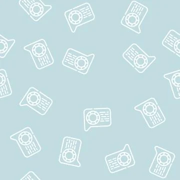 Help and advice speech line vector seamless pattern 스톡 일러스트