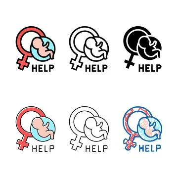 Help and consultation fertilization set color icon vector Stock Illustration