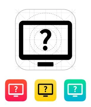 Help and FAQ desktop icon Illustrazione stock