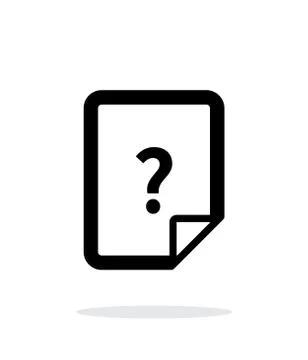 Help and FAQ file icon on white background. Stock Illustration