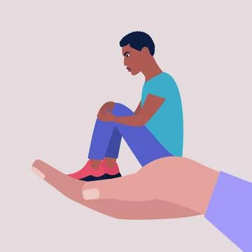 Help and support concept Stock Illustration