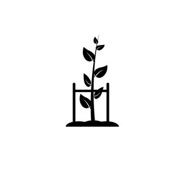 Help and Support Disabled Tree, Care Plant Solid Flat Vector Icon Isolated on 库存插图