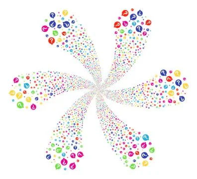 Help Balloon Curl Stream Stock Illustration