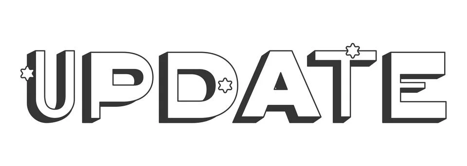 Help bold black and white 3D text Stock Illustration