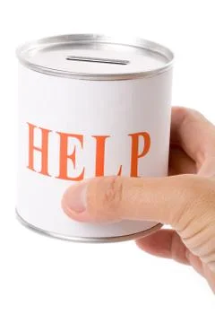 Help Box 스톡 사진