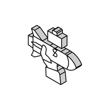 Help with business basics isometric icon vector illustration Stock Illustration