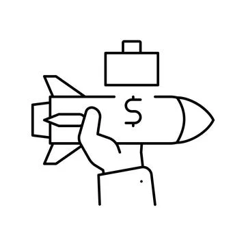 Help with business basics line icon vector illustration Stock Illustration