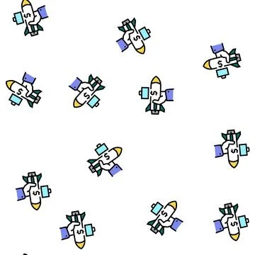 Help with business basics vector seamless pattern Stock Illustration
