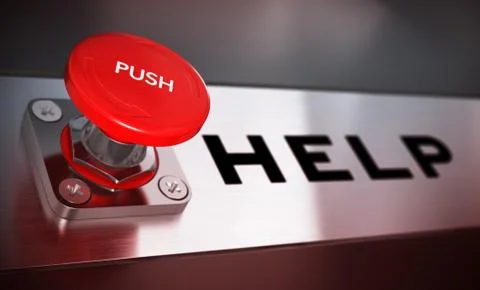 Help Button Concept Illustrazione stock