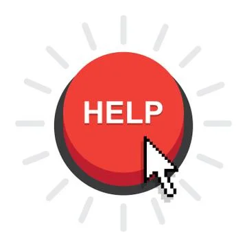 Help button icon, vector Stock Illustration