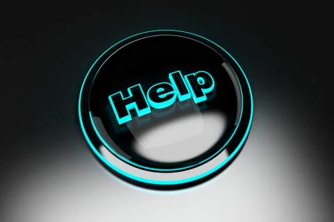 Help Button Illustration 스톡 일러스트
