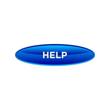 Help button website vector template Stock Illustration