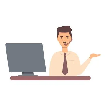 Help call icon cartoon vector. Advice team Illustrazione stock