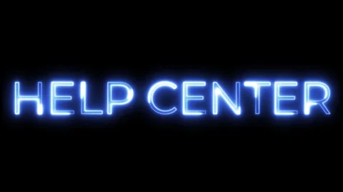 Help Center Neon Typography Animation Stock Footage 321658288