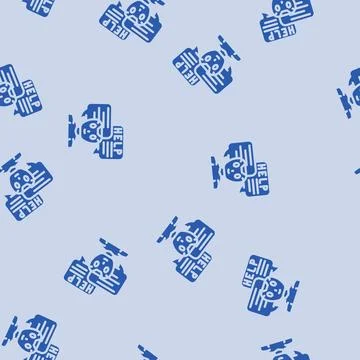 Help chat bot glyph vector seamless pattern Illustrazione stock