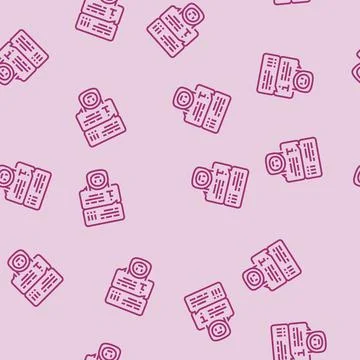 Help chat bot line seamless pattern Stock Illustration